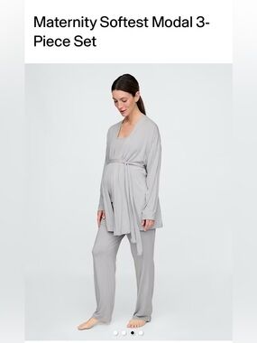 GAP Maternity Modal 3-Piece Set - Light Gray